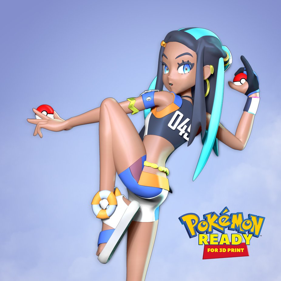 nessa pokemon kılıç kalkan 3d yazdır model in kadın 3dexport anime character animemanga manga 3dprint 3dprinting heykel şekil 3D print model - Mito3D