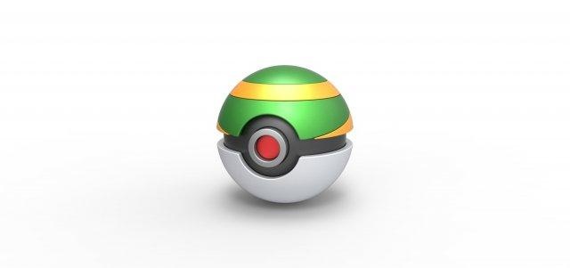 nest ball pokeball pokemon concept container anime toy print printable nestball 3d print model - Mito3D