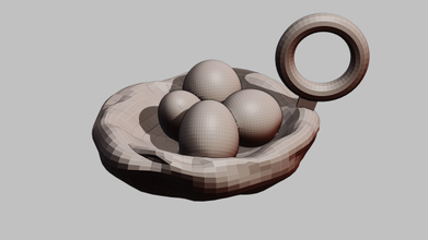 a yuva yumurtalar anahtarlık 3d yazdır model in 3dexport yazdırılabilir yumurta nest keychain egg printable eggs and 3dprint 3d print model - Mito3D