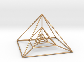 anidado pirámides anidada las 3d print model - Mito3D