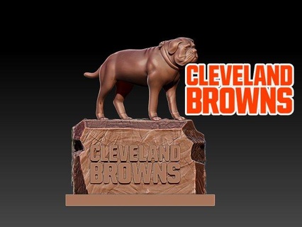 nfl Cleveland bruns mascotte statue 3d impression sculpture 3d print model - Mito3D