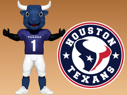 nfl Houston Teksaslılar Futbol maskot heykel 3d Yazdır Amerikan top spor oyuncu oyun Üniversite NCAA 3d print model - Mito3D