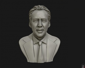 nicolas gabbia 3d stampabile ritratto modello Stampa arte scultura statua figurina sculture fallimento 3d print model - Mito3D