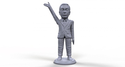 nigel farage stylisée de haute qualité 3d imprimable miniature nigel-farage britanniques anglais l'angleterre un brexit politicien politique la sculpture l'homme statue figurine dessus table l'ue l'europe 3d print model - Mito3D