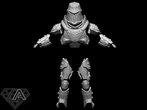 night sentinel armor kit 3d print model in game accessories 3dexport doom eternal mask helmet armour lafactorystore warrior knight invader demon custom 3d print model - Mito3D