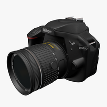 nikon d3400 3d modèle in photo 3dexport numérique slr caméra vidéo électronique 3d print model - Mito3D