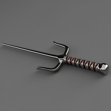 ninja sai 3d yazdır model in el araçlar 3dexport samuray japonca bıçak bıçaklı hançer suikastçı katana shuriken ağzı çince japonya asya naruto mücadele gurka kaması menzilli anime 3d print model - Mito3D