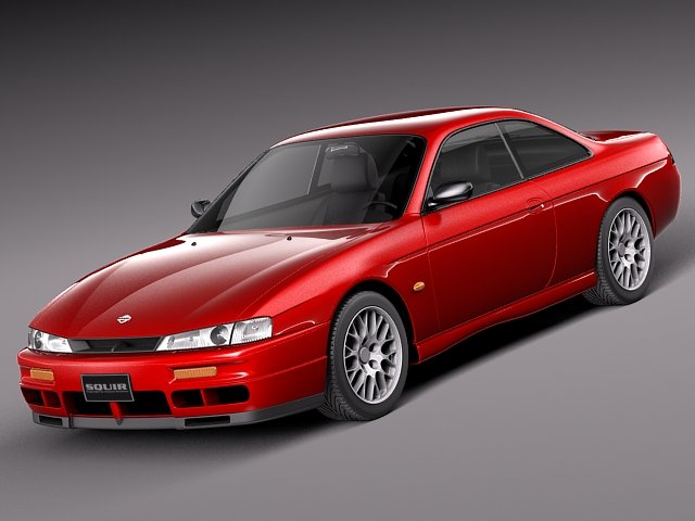 nissan 240sx silvia s14 1996 3d modelo in esporte carros 3dexport 200sx 180sx s13 s15 1989 1990 1991 1992 1993 1994 cupê deriva raça corrida japão 3D print model - Mito3D