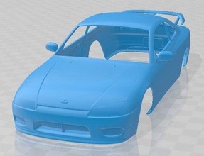 nissan 240sx silvia s15 1999 imprimable corps voiture 3d impression modèle in automobile 3dexport fente scalextric tamiya rc miniz loisir micro 3d print model - Mito3D