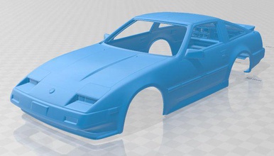 nissan 300zx turbo 1983 imprimable corps voiture 3d impression modèle in automobile 3dexport fente scalextric tamiya rc miniz loisir micro dérive 3d print model - Mito3D