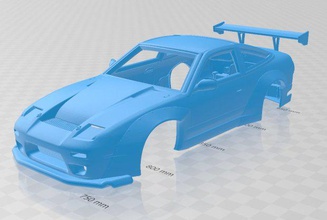 Nissan 380sx druckbar Körper Wagen Slot scalextric tamiya rc miniz Hobby Mikro Drift 3d print model - Mito3D