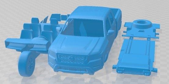 nissan frontera 2022 imprimible coche vehiculo automotor espacio scalextric Tamiya rc miniz pasatiempo micro 3d print model - Mito3D