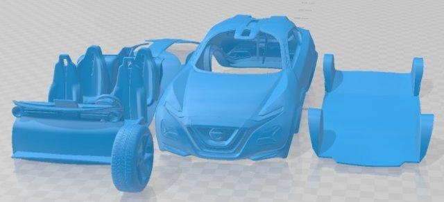 Nissan kavrama 2017 yazdırılabilir araba otomotiv yuva ölçülü Tamiya rc miniz hobi mikro 3d print model - Mito3D