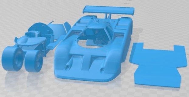 nissan gtp zx turbo 1985 printable car automotive slot scalextric tamiya rc miniz hobby micro 3d print model - Mito3D