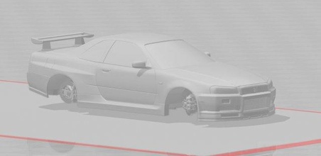 nissan gtr r34 3d impressão modelo in veículo 3dexport deriva raça carros passatempo rc jdm racecars 3d print model - Mito3D