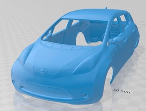 nissan leaf 2011 printable body car 3d print model in automotive 3dexport slot scalextric tamiya rc miniz hobby micro 3d print model - Mito3D