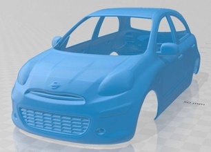 nissan micra 2011 printable body car slot scalextric tamiya rc miniz hobby micro 3d print model - Mito3D