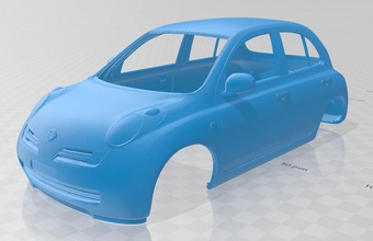 nissan micra imprimível corpo carro 3d impressão modelo in automotivo 3dexport fenda escalextrico tamiya rc miniz passatempo 1 10 24 32 3d print model - Mito3D