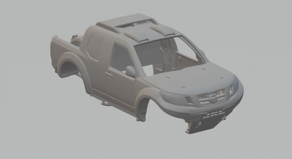 nissan navara dakar vehículo fundido presión ruedas calientes tragamonedas caliente juguetes impresión carrera coche vehiculo 3d print model - Mito3D