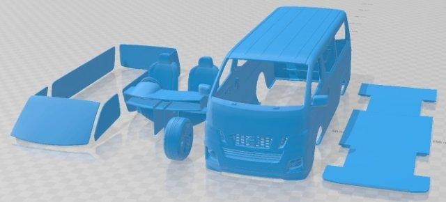 nissan nv350 caravan 2012 printable van automotive slot scalextric tamiya rc miniz hobby micro diecast 3d print model - Mito3D