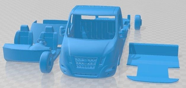 nissan nv400 fwd ll35 l3h1 plataforma 2014 imprimível caminhão automotivo fenda escalextrico Tamiya rc miniz passatempo micro 3d print model - Mito3D