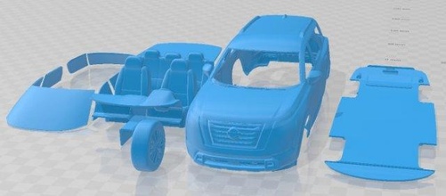 Nissan yol bulucu 2022 yazdırılabilir araba yuva ölçülü Tamiya rc miniz hobi mikro tarayıcı 3d print model - Mito3D