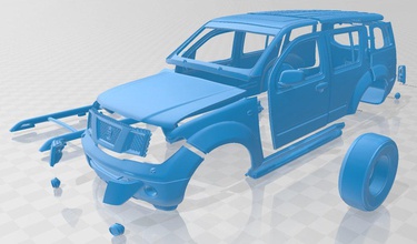 nissan pfadfinder druckbar wagen 3d drucken modell automobil 3dexport slot scalextric tamiya rc miniz hobby mikro crawler 3d print model - Mito3D