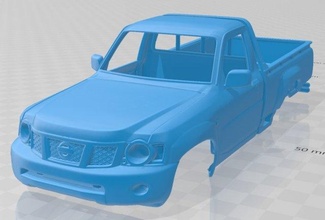 nissan patrol pickup 2016 printable body car 3d print model in automotive 3dexport slot scalextric tamiya rc miniz hobby micro crawler 3d print model - Mito3D