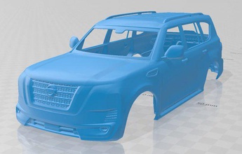 nissan patrol ti l 2020 printable body car 3d print model in automotive 3dexport slot scalextric tamiya rc miniz hobby micro crawler 3d print model - Mito3D