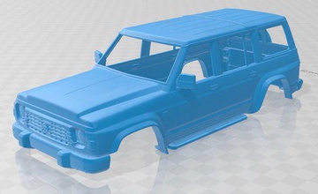 nissan patrulha y60 5 portas 1987 imprimível corpo carro 3d impressão modelo in automotivo 3dexport fenda escalextrico tamiya rc miniz passatempo micro rastejante 3d print model - Mito3D