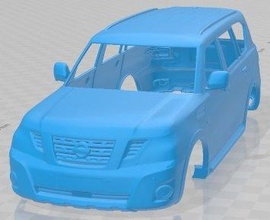 nissan patrol y62 2019 printable body car slot scalextric tamiya rc miniz hobby micro 3d print model - Mito3D