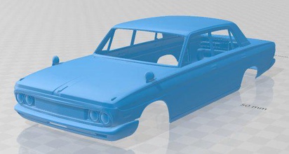 nissan presidente 1965 imprimible cuerpo coche vehiculo 3d impresión modelo in automotor 3dexport espacio scalextric tamiya rc miniz pasatiempo micro 3d print model - Mito3D