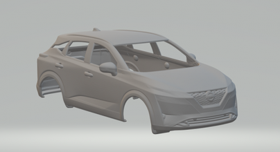 nissan qashqai 2022 fundido presión ruedas calientes espacio tragamonedas slot car caliente juguetes coche vehiculo 3dpirnt impresión imprimible 3d print model - Mito3D