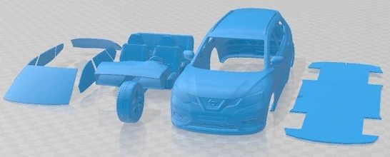 nissan Vampiro 2014 imprimível carro fenda escalextrico Tamiya rc miniz passatempo micro 3d print model - Mito3D