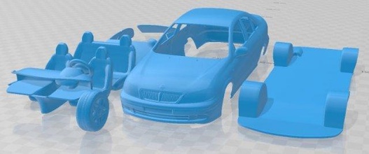 nissan soleado neo gl 2000 imprimible coche vehiculo 3d impresión modelo in automotor 3dexport espacio scalextric tamiya rc miniz pasatiempo micro 3d print model - Mito3D