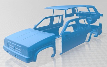 nissan terrano 1993 imprimible cuerpo del coche carslot scalextric tamiya rc miniz hobby micro rastreador 3d print model - Mito3D