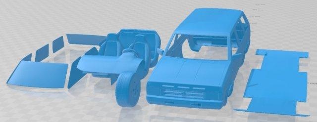 nissan terrano 1993 imprimible coche vehiculo automotor espacio scalextric Tamiya rc miniz pasatiempo micro 3d print model - Mito3D