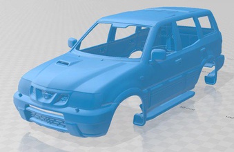 nissan terrano ıı 2006 yazdırılabilir vücut araba yuvası scalextric tamiya rc miniz paletli mikro 3d print model - Mito3D