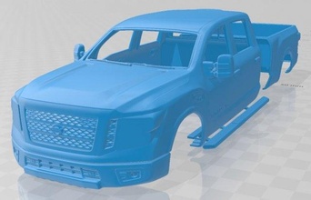 nissan titan xd pro 4x 2016 printable body car 3d print model in automotive 3dexport slot scalextric tamiya rc miniz hobby micro crawler 3d print model - Mito3D