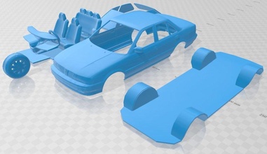 nissan tsuru 2004 imprimable voiture 3d impression modèle in automobile 3dexport fente scalextric tamiya rc miniz loisir micro 3d print model - Mito3D