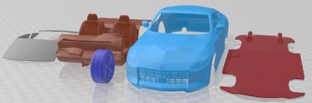 nissan z 2023 printable car automotive slot scalextric tamiya rc miniz hobby micro diecast 3d print model - Mito3D