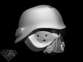 nod helmet custom mask airsoft cosplay warrior knight invader armor armour head guardian 3d print model - Mito3D