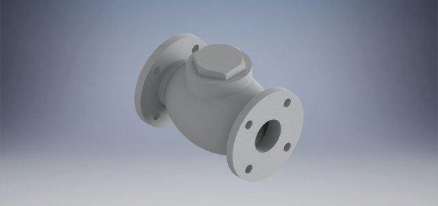 non-return valve engineering non-returnvalve hydraulic water fluid mechanics 3d print model - Mito3D