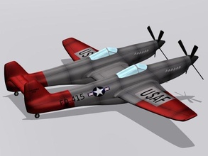 north american f82 twin mustang 3d model in bomber 3dexport air aircraft airplane airport antique cockpit fly military prop usaf war wing wwii ww2 3d print model - Mito3D