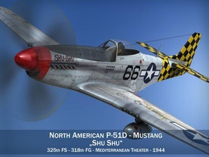 north american p51d mustang shu 3d model in fighter 3dexport p51 p-51 p-51d 51d checkertail plane aircraft usaaf us airforce single-seat army military aviation 3d print model - Mito3D