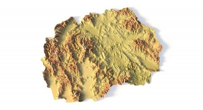 north macedonia stl macedonia map landscape terrain country relief geography continent mountain earth stl