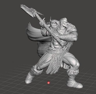 northman barbarian hero miniature model games dnd rpg figurines conan destroyer warrior fighter axeman dungeons-and-dragons whfb norse tank chaos wargames fantasy warcraft athfinder axe lotr heroquest warlord paladin 3d print model - Mito3D