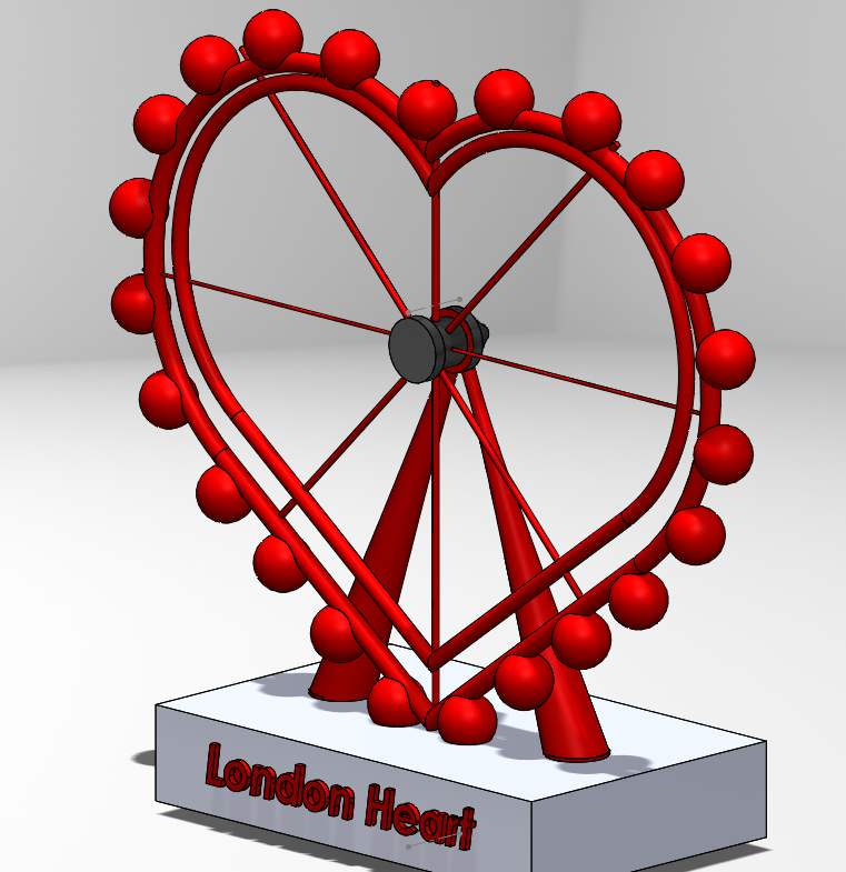 london eye heart free 3d print model in decor 3dexport gifts london-eye london-heart landmark landscape love valantine creativity created 3dmodel wheel decoration 3D print model - Mito3D