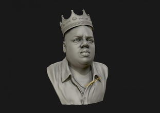 notório 3d impressão modelo in escultura 3dexport arte biggi biggie fracasso cabeça humano notoriousbig rapper esculturas 3d print model - Mito3D