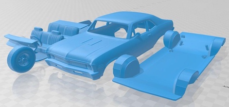 nova ss 396 1970 imprimable voiture 3d impression modèle in automobile 3dexport fente scalextric tamiya rc miniz loisir micro 3d print model - Mito3D